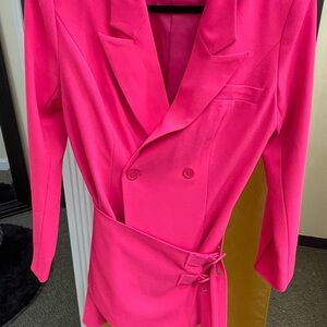 Mon Cheri Fuchsia Double-Breasted Blazer